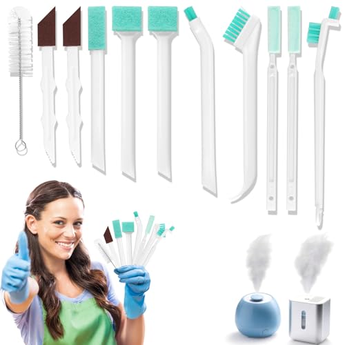 11 Pcs Humidifier Cleaner Brush Set Crevice Cleaning Brush Small Detail Cleaning Brushes for Humidifiers Keyboards Tiles Bottles & Tight Spaces | Portable Home/Travel Clean Tools