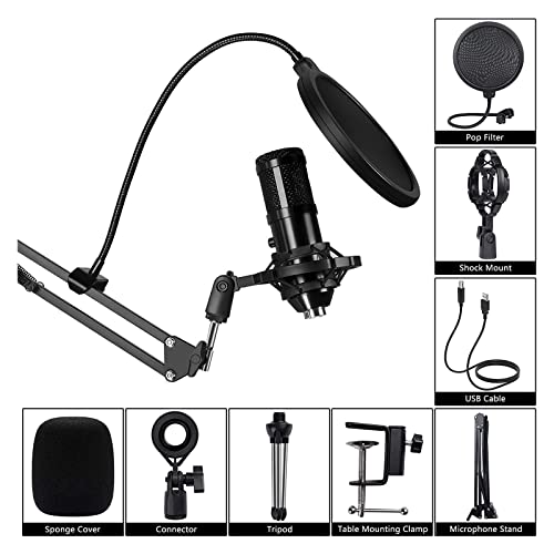 Microphone F1Pro USB à haute sensibilité avec kit de support de table - 5