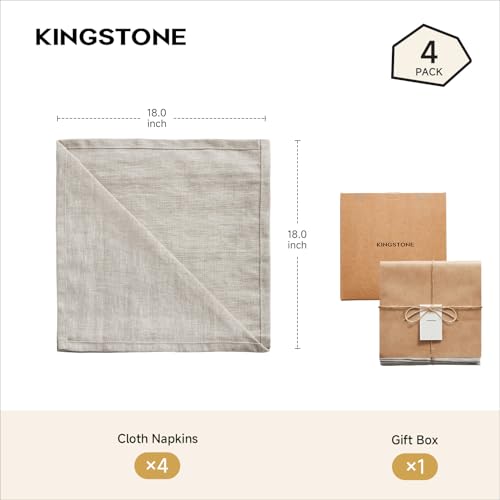 Servilletas de Lino Kingstone 100% Paquete 4 45x45 cm miniatura 7