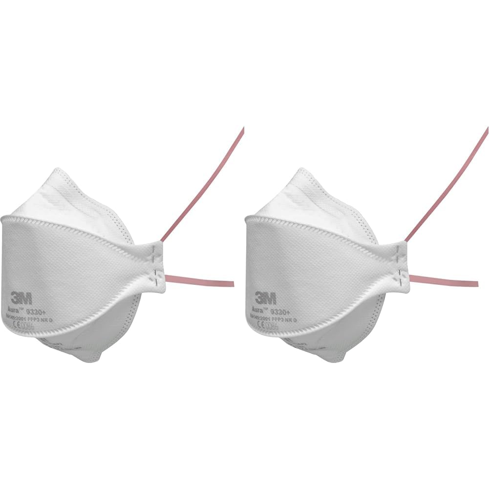 3M™ Aura™ Partikelmaske, FFP3, ohne Ventil, 9330+, 20 Masken pro Packung (Packung mit 2)