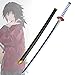 FQLY Épée Ninja Anime 104cm - Accessoire De Tueur De Démons - Épée Nichirin Cosplay Lame De Bambou Épée Samouraï - Jouet D'Escrime pour Enfants - Épée Katana - Tomioka Giyuu