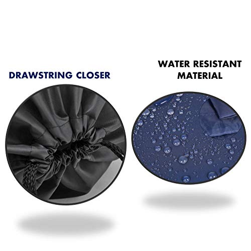 Lify Nylon Laundry Bag - These XL (45X31Inches) & M(31X21.5Inch) Bags Will Fit Laundry Hamper and Strong Enough to Carry up to Three Loads of Clothes (NAVY BLUE) - 2 Pcs Pack