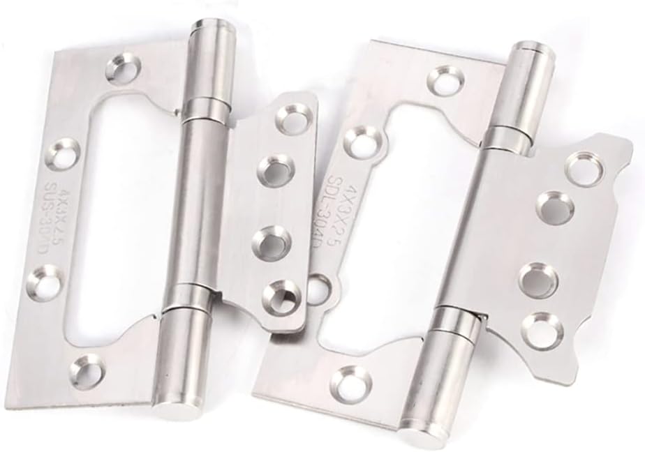10x Pairs of 50mm/2" Dark Chrome Flush Hinges