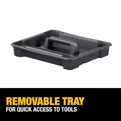 DEWALT TSTAK Tool Box, Extra Large Design, Removable Tray for Easy Access to Tools, Water and Debris Resistant (DWST17806)