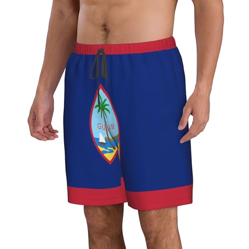 CUTEDWARF Flag of Guam Men's Swim Trunks Beach Swimwear Beach Shorts Summer Board Shorts4