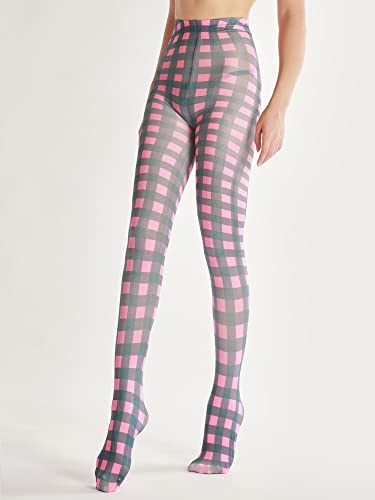 Image of Sahabowi Women Tights, Sheer High Waist Pantyhose, Vintage Control Top Stockings, Siwa opaque print1