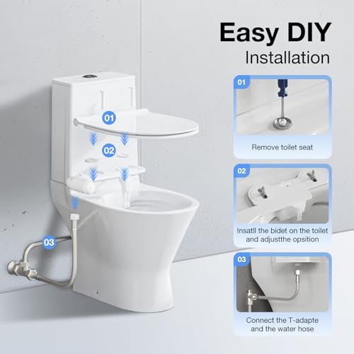 Pulvérisateur bidet non électrique avec pression réglable double buse