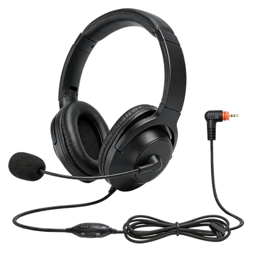 HELETUL 2 Way Radio Headphones with Mic Ham Radio Intercom...