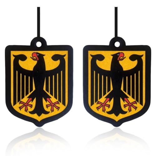 YAYNO Lot de 2 désodorisants amusants pour voiture avec motif de drapeau de l'Allemagne pour la voiture,la maison,le bureau