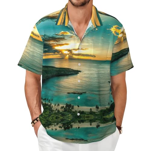 Chemise d'été légère homme anti-chaleur imprimé Hanauma Bay