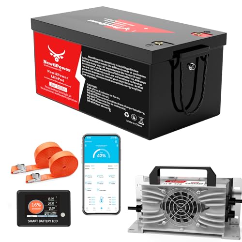 36V 100Ah Golf Cart Lithium LiFePO4 Battery with Charger and 200A BMS...