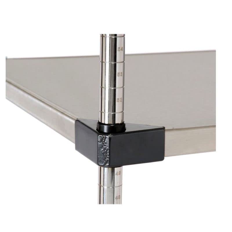 Nexel 4-Solid Shelf Shelving Unit, Stainless Steel, 18