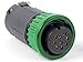 Conxall 3182-3Pg-518Cc7 Multi-Con-X, Green Coupling Straight Cable Plug 3 Pin - Solder Contacts