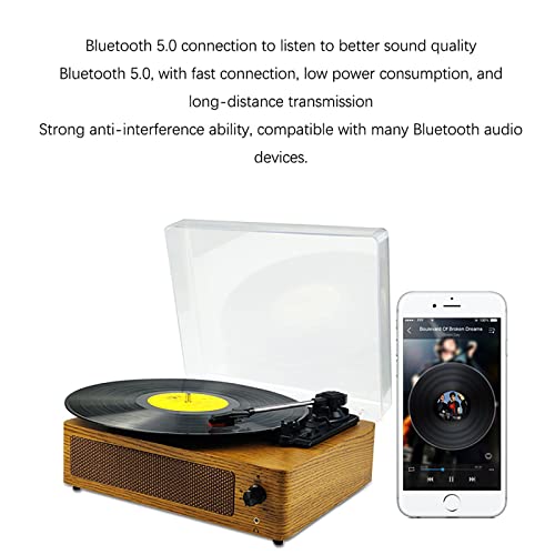 Phonographe rétro Simple en bois 7/10/12 pouces tourne-disque en vinyle avec couvercle anti-poussière tourne-disque 35… - Les Beatles, Paul McCartney, John Lennon, RIngo Starr, George Harrison Phonographe rétro Simple en bois 7/10/12 pouces tourne-disque en vinyle avec couvercle anti-poussière tourne-disque 35… – Image 7