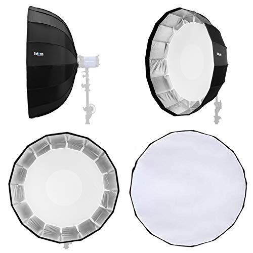 Selens 85cm 16 Rods Parabol Softbox Quick Collapsible Beauty Dish Diffusor mit Bowens Mount für Blitz Speedlite… – Bild 3