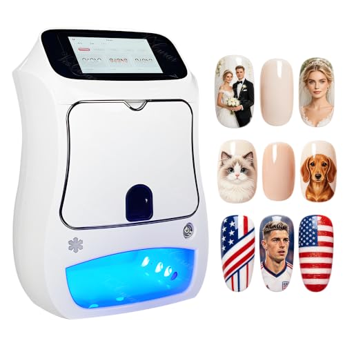 3D Nail Art Printer Machine Kit, Automatic Nail Printing Device with 3000+ Designs