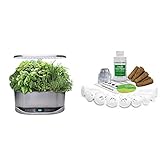 AeroGarden Bounty Elite Indoor Hydroponic Herb Garden, Stainless Steel & Grow Anything Seed Pod Kit, 9