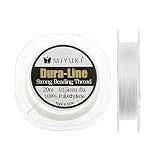 Miyuki Dura-Line Braided Beading Thread, 18lb Test 0.15mm (0.006") Thick, 20 Meters, White