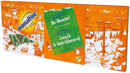 Ovomaltine Adventskalender 2024 mit 31 x Crunchy Minis - Weihnachtskalender für Kinder, Frauen und Männer mit echter Schweizer Vollmilch-Schokolade, nachhaltig