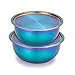 Mixing Bowl Set 18/8 Stainless Steel, Rainbow Salad Bowls 3 Piece Colorful Nesting Bowl Deep for Chef Prep Cooking, Baking, Salad Fruit, Food Preparation, Cake Measure Bowl Includes 1.5 L, 2.5L, 4L