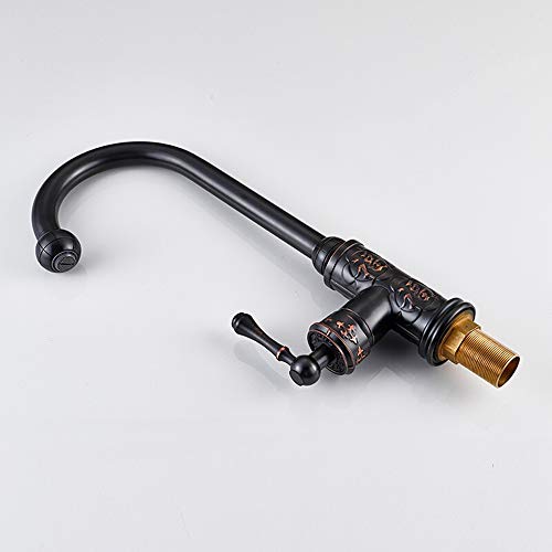 Robinet mitigeur de cuisine pivotant laiton vintage - 7