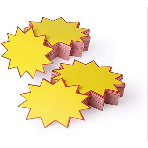 200Pcs Blank Star Retail Sale Signs Sales Price Label Tags for Real Estate and Garage Sales, Fundraising, Stores, Commerce by Cover