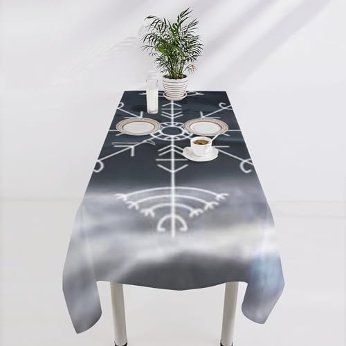 Nappe Viking durable et résistante aux plis, couverture de table 55x55 in - 4