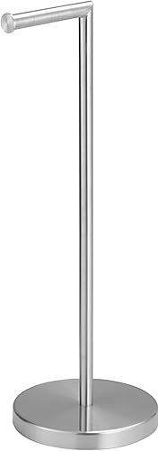 Miniatura 1 de BWE Soporte de papel higiénico para baño, níquel cepillado, acero inoxidable, SUS304, moderno, independiente, para baño, cocina y baño, con base