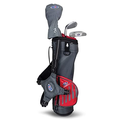 U.S. Kids Set 5 Piezas: Hierro Nº 7 + PW + Putter + Driver + Híbrido + Funda de Madera + Bolsa de Carro (Talla 60) Diestro Golf para Niños / UL20-60Set5 / UL 60 5 Club Soporte Bolsa Conjunto