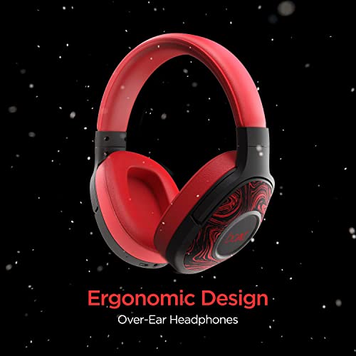 Image of Boat Rockerz 558 Bluetooth Wireless Over Ear Headphones with Mic Upto 20 Hours Playback, 50MM Drivers, Soft Padded Ear Cushions and Physical Noise Isolation (Red)