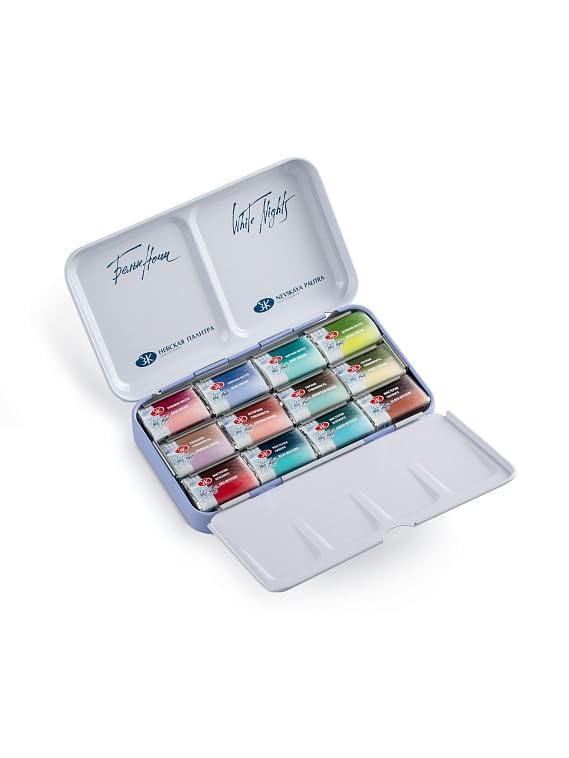 White Nights colori ad acquerello artistici (set Metamorfose Metal Box)