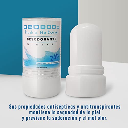Desodorante De Alumbre Natural En Piedra Unisex. Antitranspirante Para El Sudor Fuerte De Axilas Y Pies. Sin Aluminio Y Sin Parabenos. 100% Natural (120G) - imagen 4