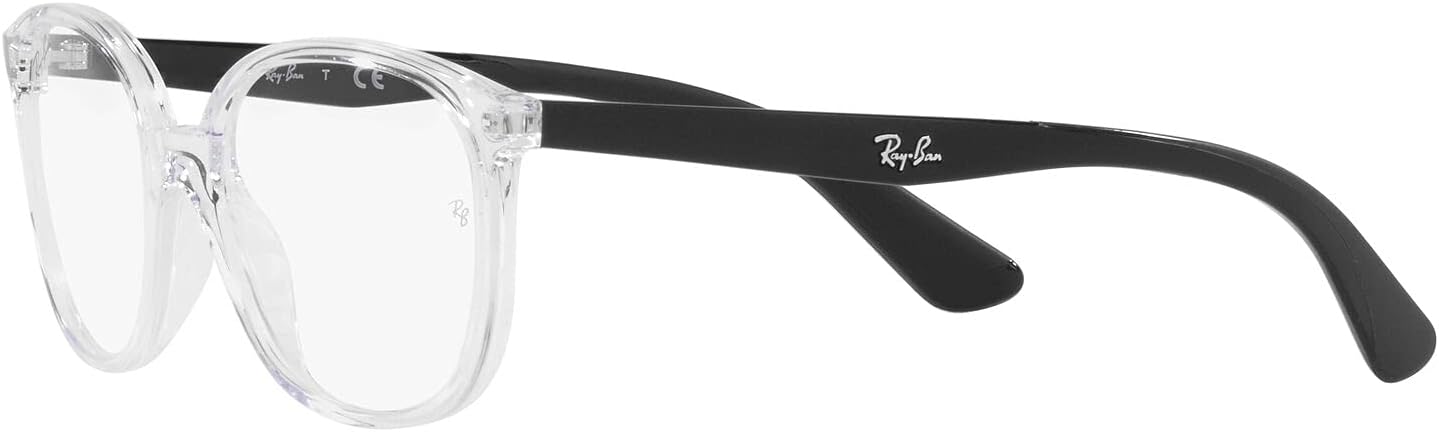 Ray-Ban Kids' Ry1598 Square Prescription Eyeglass Frames Transparent/Black/Demo Lens 47 Millimeters image 3 of 6 B09BCT3SXD