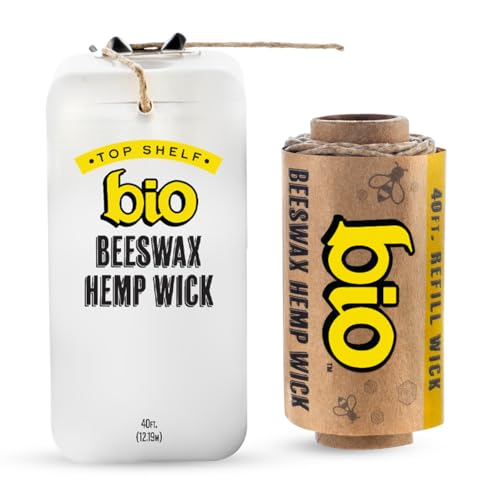 BIO Hemp Wick with Beeswax 40ft + Travel Case