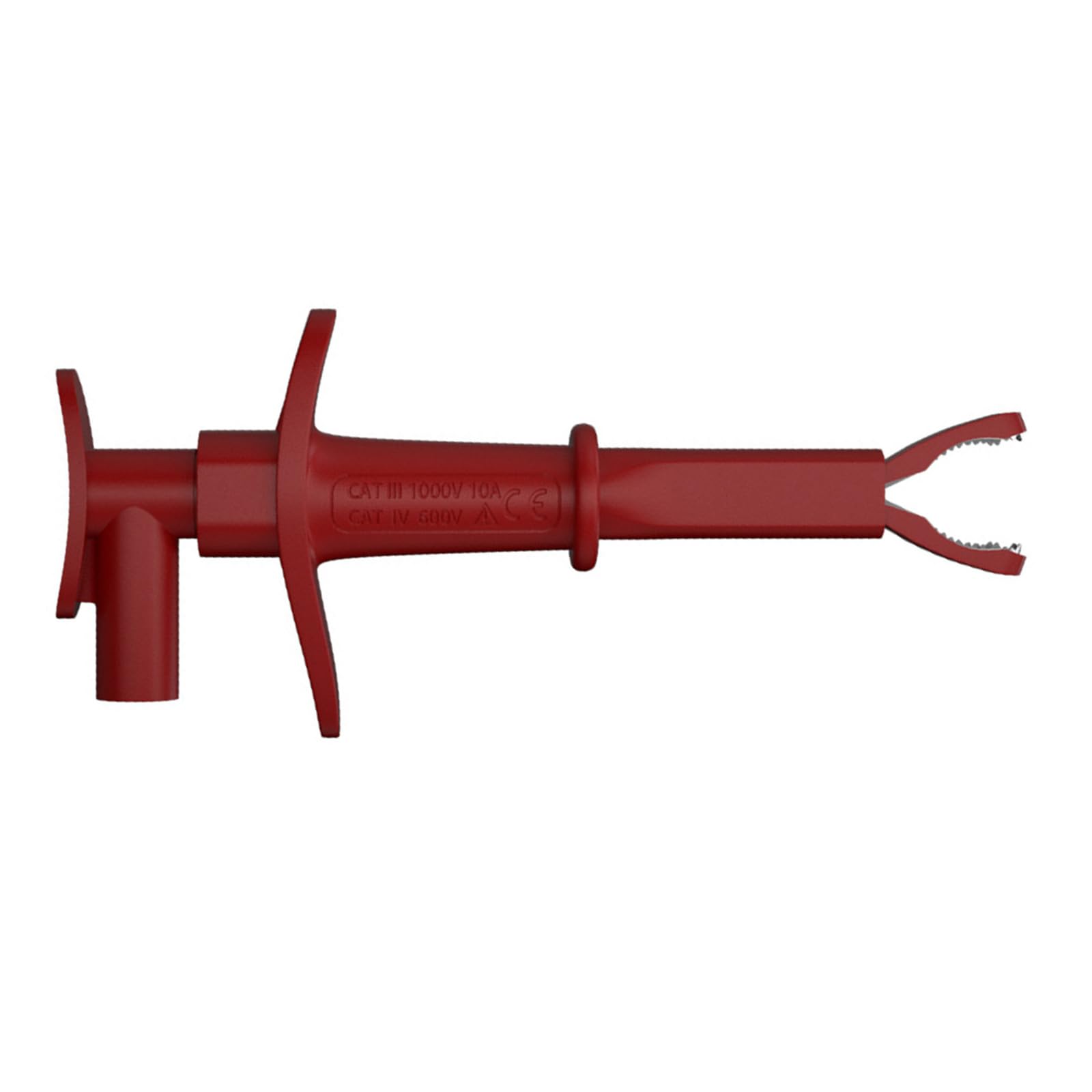 Jazuaiao Red Professional Multimeter Leads Clip Probes Hook With Insulated 4Mm Banana Socket Stainless Steel Banana Socket Probes