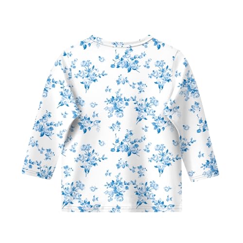 Tops for Teen Girls 3/4 Length Sleeve Round Neck Shirts Graphic Blouses Elbow Sleeve Pullover Outfits 5-16 Years2