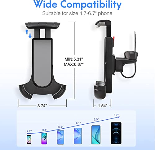 Asunby Bike Phone Mount 360°Rotatable Bike Phone Holder For Handlebars, Motorcycle Phone Mount Compatible With Iphone 14/Galaxy 4.7-6.8'' Phone, Fits Electric/Mountain/Scooter Bikes #TOP4
