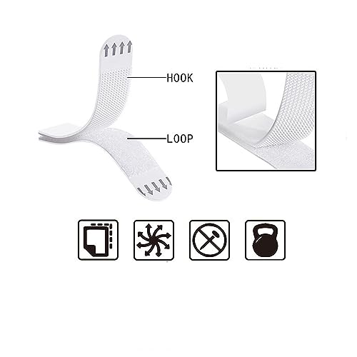 Image of 24-Pairs(48 Strips) Large Picture Hanging Strips, Double Sided Adhesive Strips Damage Free, Water-Resistant,Removable Adhesive Strips for Frame Hanging and Christmas Decorations.