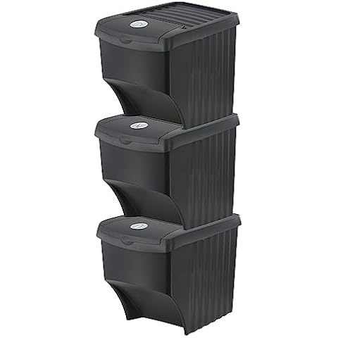 GEEZY 22L Stackable Recycling Bins Set Cover
