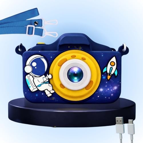 Image of Toy Imagine Space Kids Digital Camera 4.8 MP HD Photos 1080p Video 2-Inch Screen USB Rechargeable Extended Storage Mini with Games Filters & Frames Cute Birthday Gift for 6-12 Age SD Card Not Included