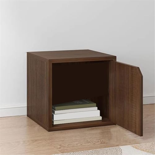 Estantería de mesa pequeña con puerta para despacho y oficina en tablero artificial cuadrado 3