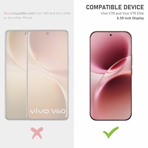 Image of SupCares Tempered Glass for Vivo V70 | Vivo V70 Elite (6.59 Inch) With Installation Kit | 9H Edge to Edge Screen Protector | Black