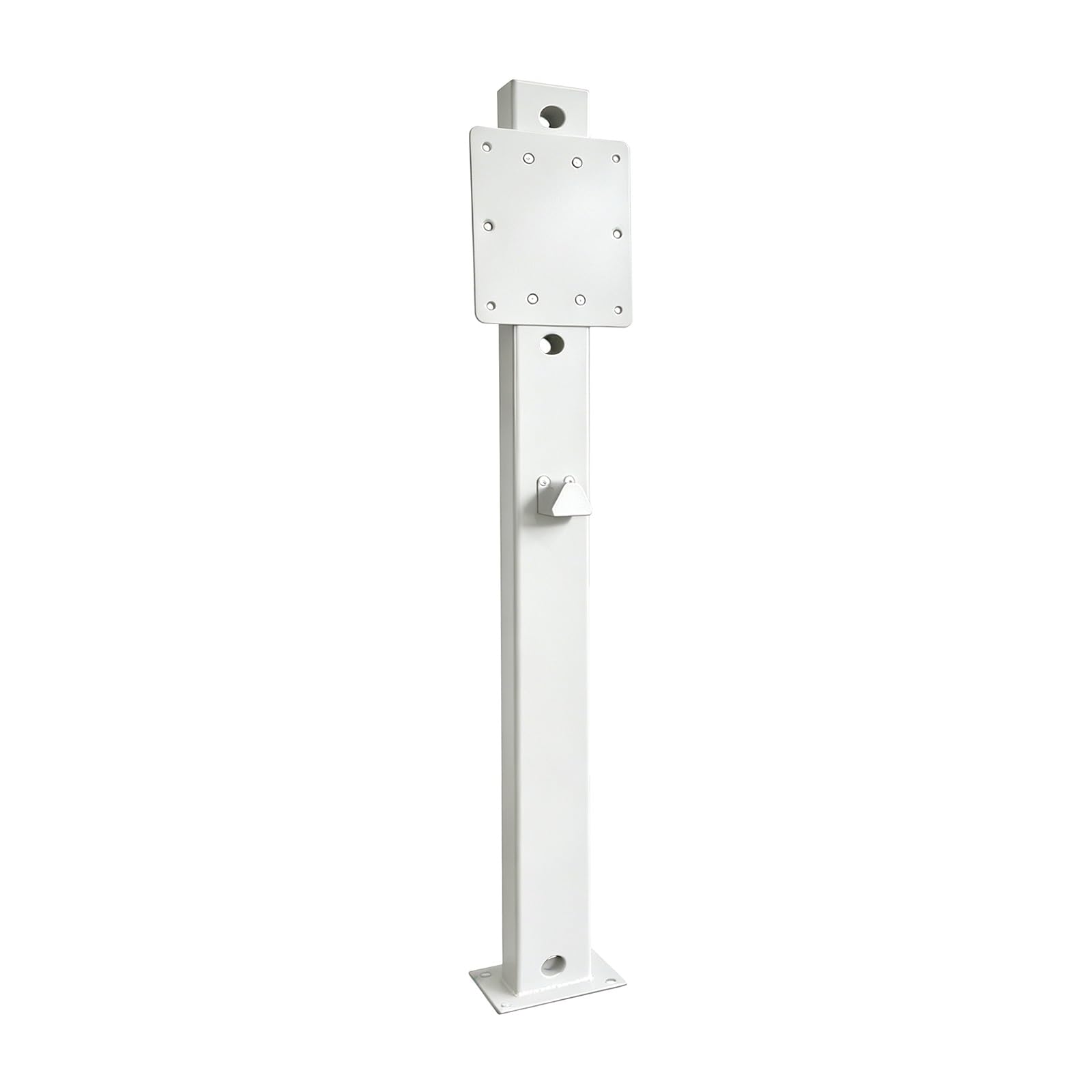Universelle EV-Standhalterung, stabiler EV-Ladegerät-Sockel, inklusive Haken und Rückplatte, kompatibel mit den meisten Ladestationen auf dem Markt (weiß/schwarz) (weiß)