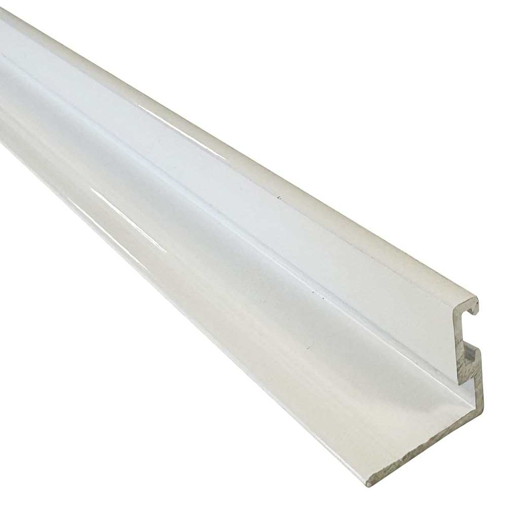 HOMEWELL - Cornière basse pour placard coulissant, rainure pour balai anti-poussière - Lg 1.5m (Laqué blanc)