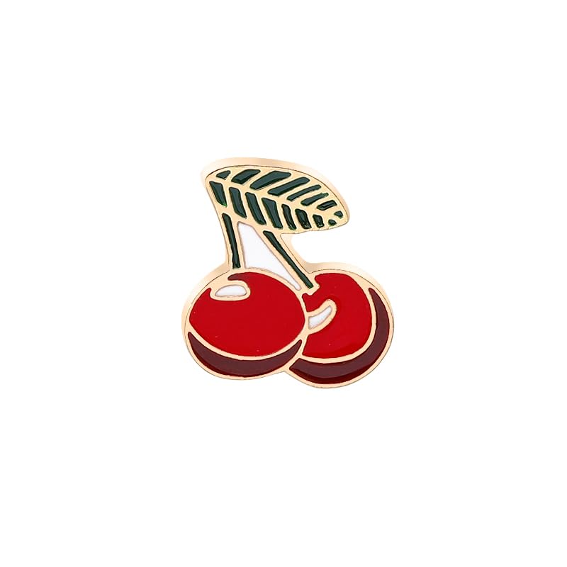 Cherry Brooch Pins Cartoon Enamel Pin Cute Metal Badges Learning for Girl Clothing Backpacks Bags Jewelry