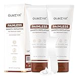 2PACK, Hair Removal Cream for Women & Men Sensitive Skin, Natural Extracts Depilatory Cream for Bikini Line Legs Arms Underarms, Dermatologically Tested Painless Hair Remove Gel with Applicator Tool
