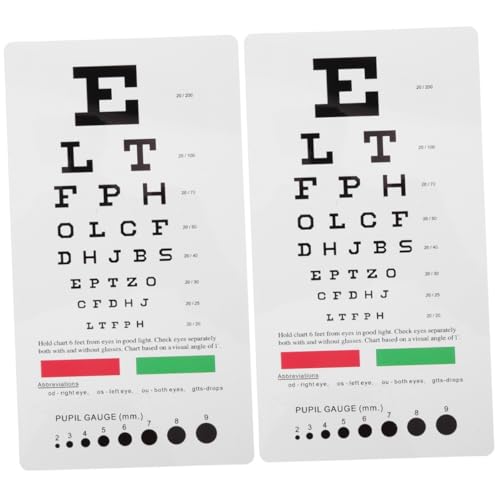 SOLUSTRE Pcs Accurate Vision Testing Wall or Pocket Eye Chart Snellen and Visual Chart for Home School