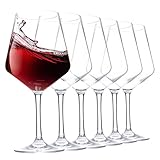 16-ounce Unbreakable Wine Glasses-Acrylic Plastic Stem Wine Glasses, set of 6-All Purpose,Red or White Wine Glass,Dishwasher Safe,BPA Free (Clear, Small)