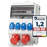 Robuste Bauweise für Baustellen und mehr: Das schlagfeste Gehäuse aus ABS-Kunststoff macht unseren Wandverteiler zu einem zuverlässigen Begleiter auf Baustellen und in anspruchsvollen Umgebungen. Spritzwassergeschützt (IP54) für höchste Belastungen als robuster Baustromverteiler.