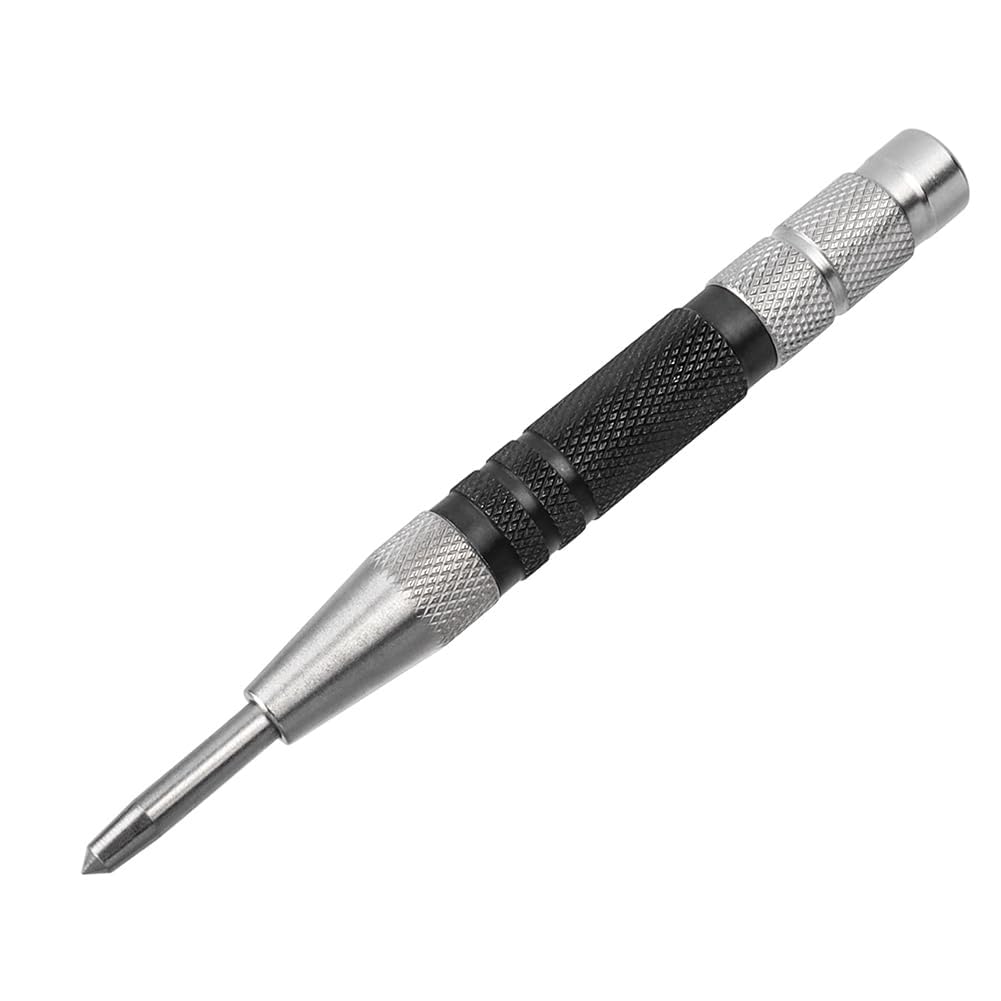 Gasea 155mm Automatic Center Punch, Heavy Duty Spring Loaded Hole Punch Tool with Adjustable Tension